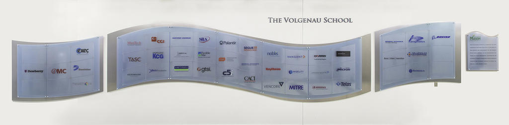 List of Volgenau corporate partners on wall art