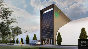 An artists rendering of the new George Mason University Community, Music, and Wellbeing Center